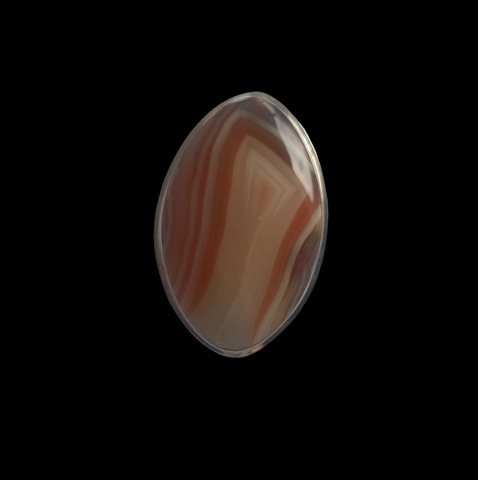 Ring with striped agate