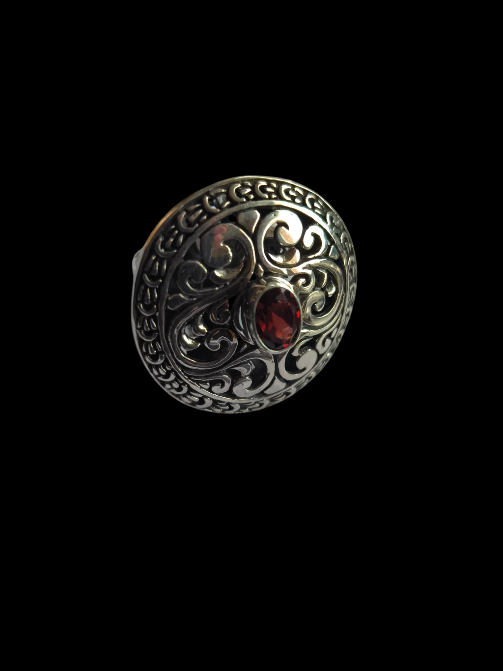 Handmade ring with natural stone