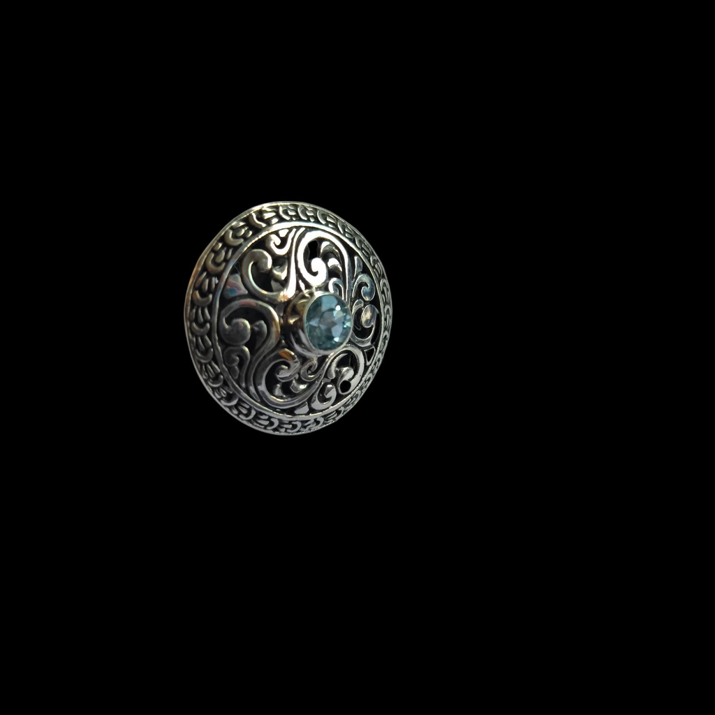 Handmade ring with natural stone