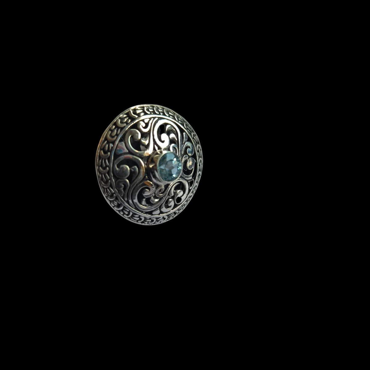 Handmade ring with natural stone