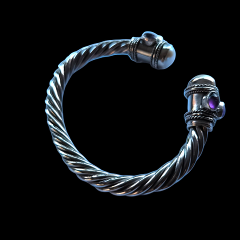 Pulsera torque con piedras