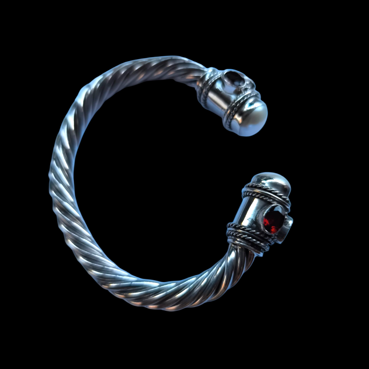Pulsera torque con piedras