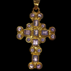 Gilded silver and faceted stone cross