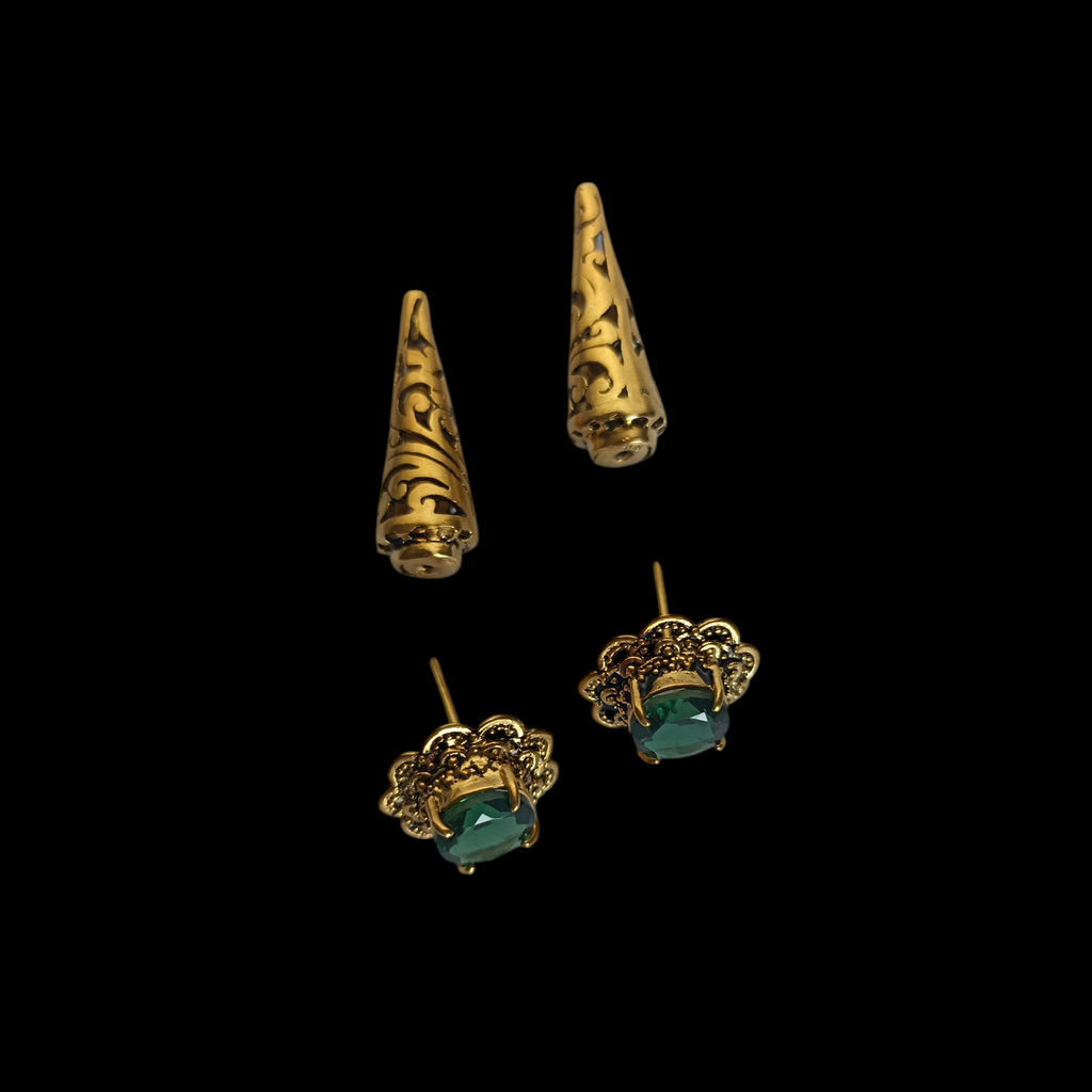Pendientes con piedra facetada