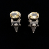 Pendientes artesanales de plata y piedra semi preciosa