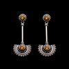 Pendientes artesanales hechos a mano con plata de ley y piedra natural facetada.. El top es de presión con mariposa posterior. Longitud 5 cm Peso 10 g Lula Máiz