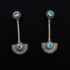 Pendientes artesanales hechos a mano con plata de ley y piedra natural facetada.. El top es de presión con mariposa posterior. Longitud 5 cm Peso 10 g Lula Máiz