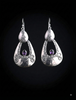 Pendientes artesanales hechos a mano con plata de ley trabajada con tecnica martele y piedras semipreciosas. Longitud 6,5 cm Ancho máximo 2,8 cm Peso 10 g  Lula Máiz