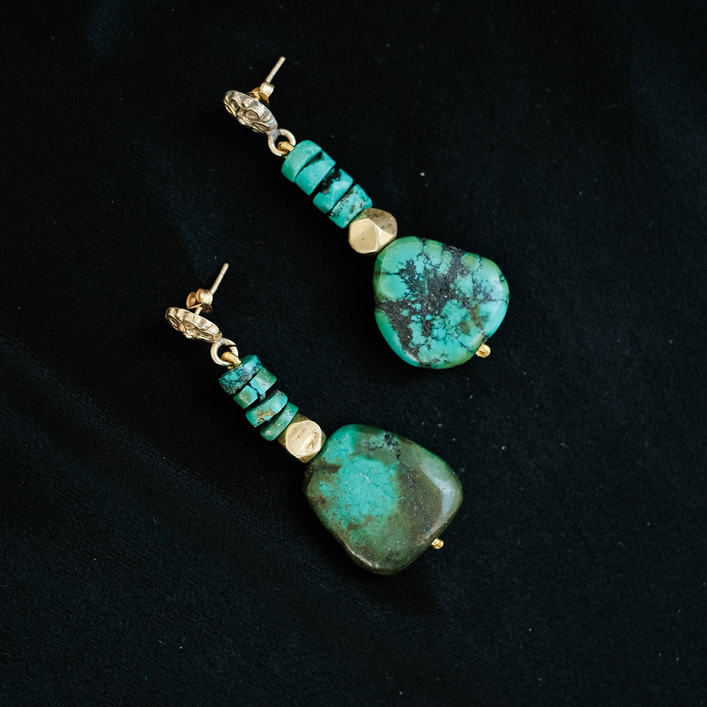 Tibetan Turquoise Earrings