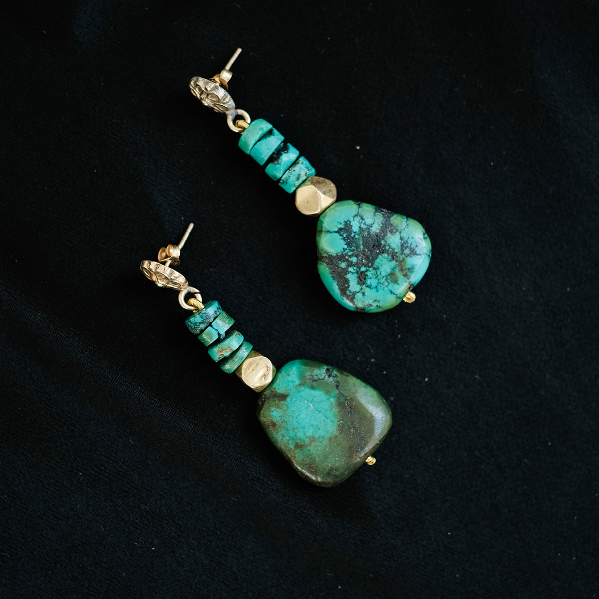 Tibetan Turquoise Earrings
