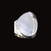 Adjustable silver and mother-of-pearl ring
