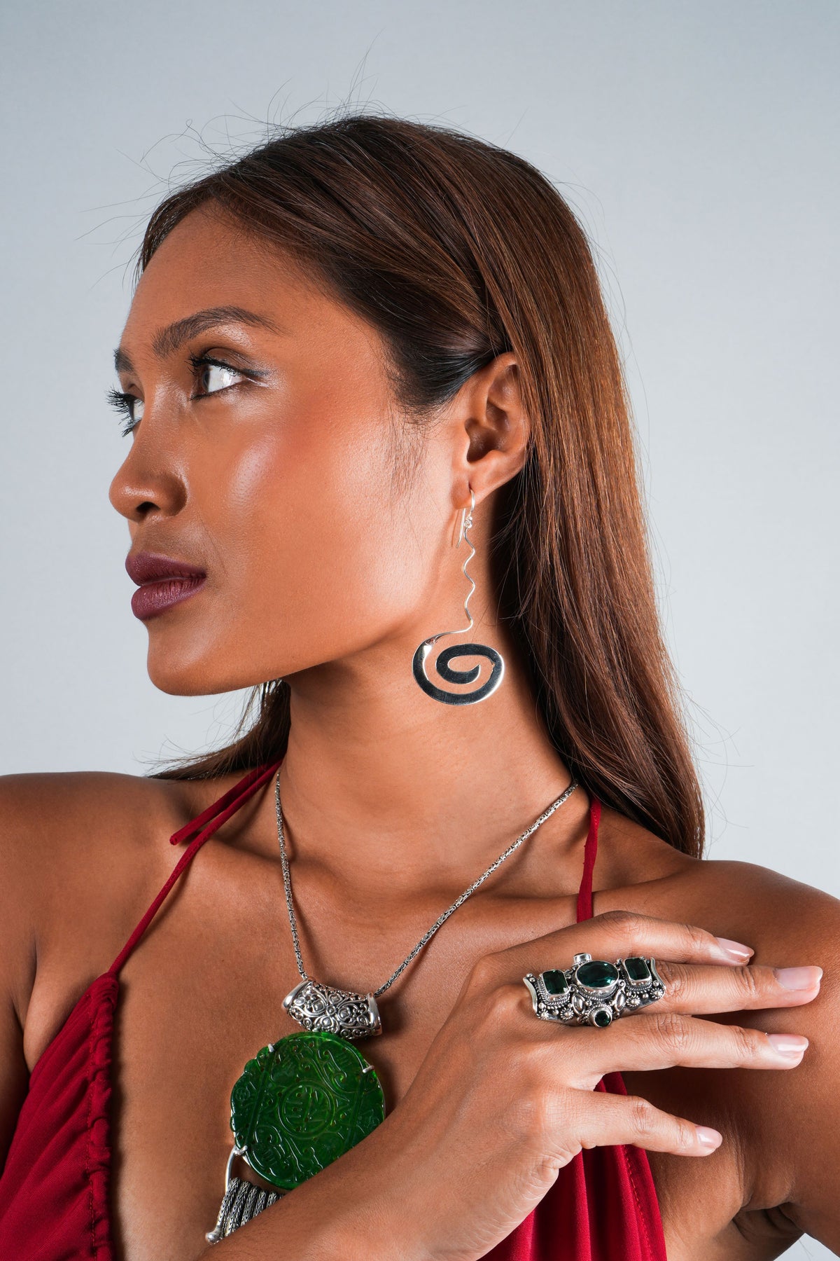 Pendientes artesanales hechos a mano con plata de ley. Longitud 7´5 cm Peso 10 gr Earrings hand made with sterling silver. Lula Máiz