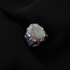 Anillo artesanal hecho a mano con plata de ley y turquesa. Tamaño 18 Medidas turquesa 25 mm x 20 mm Peso 28 Handcrafted silver ring with turquoise. Lula Máiz