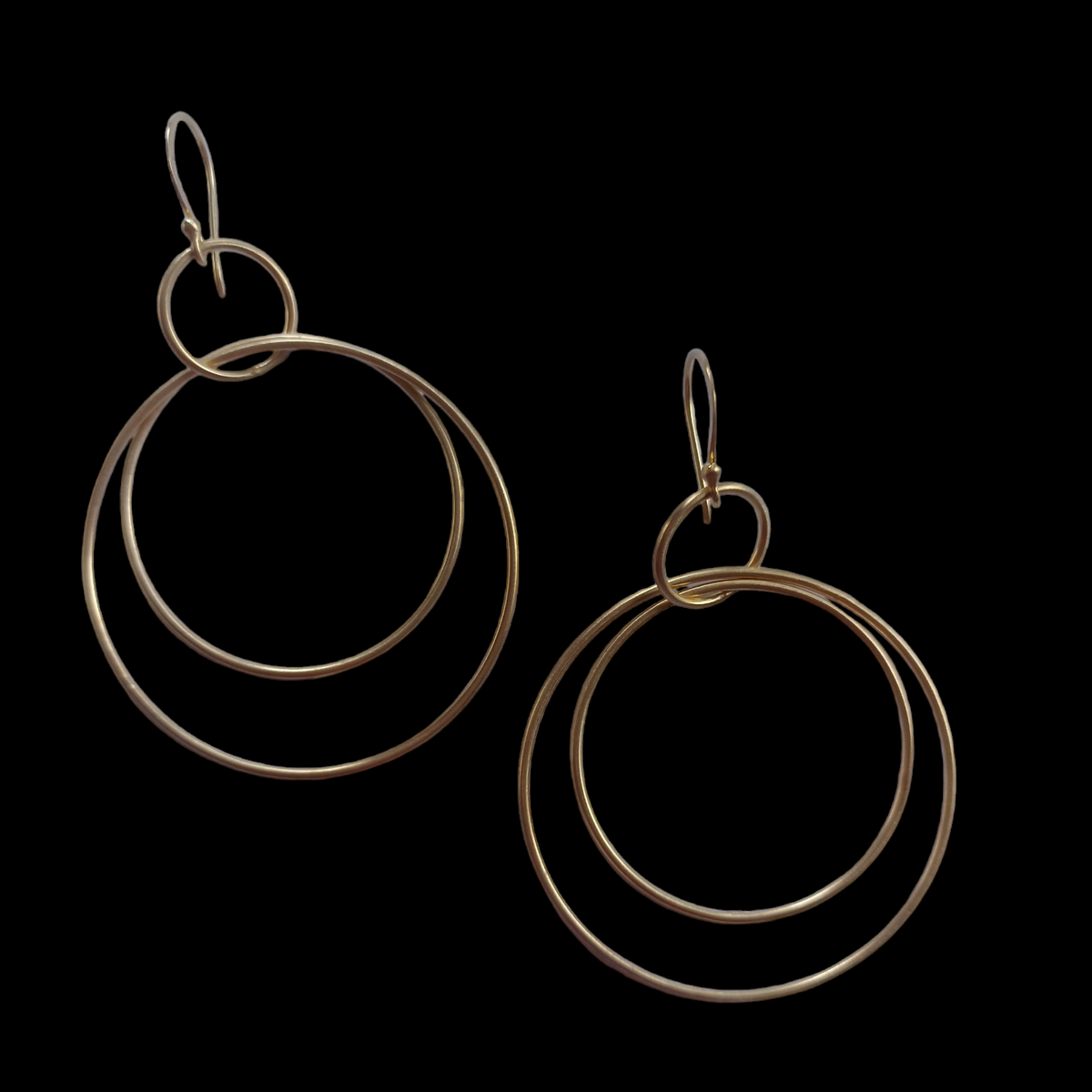 Handmade earrings with hoops