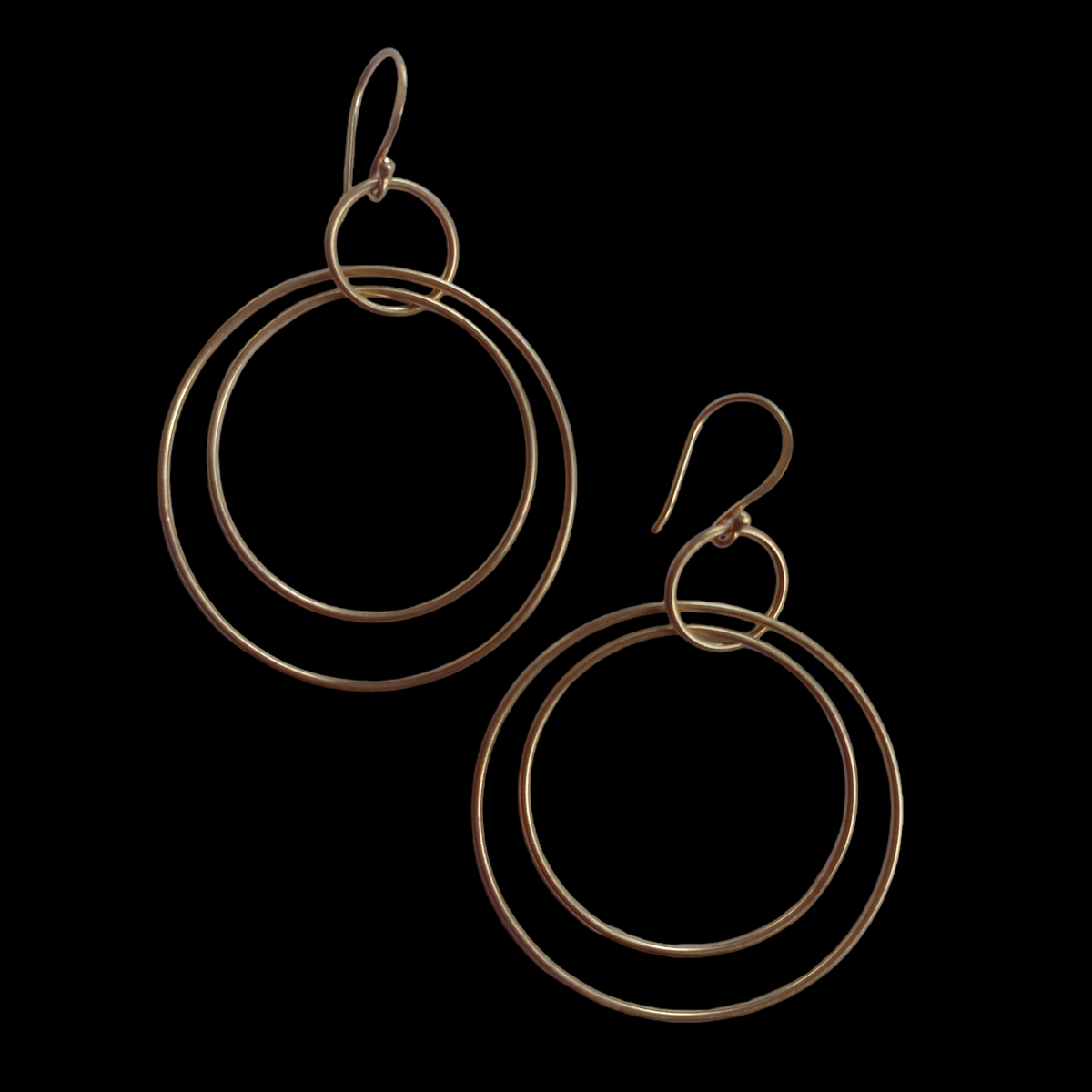 Handmade earrings with hoops