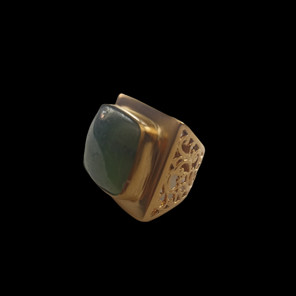 Handmade ring with natural stone