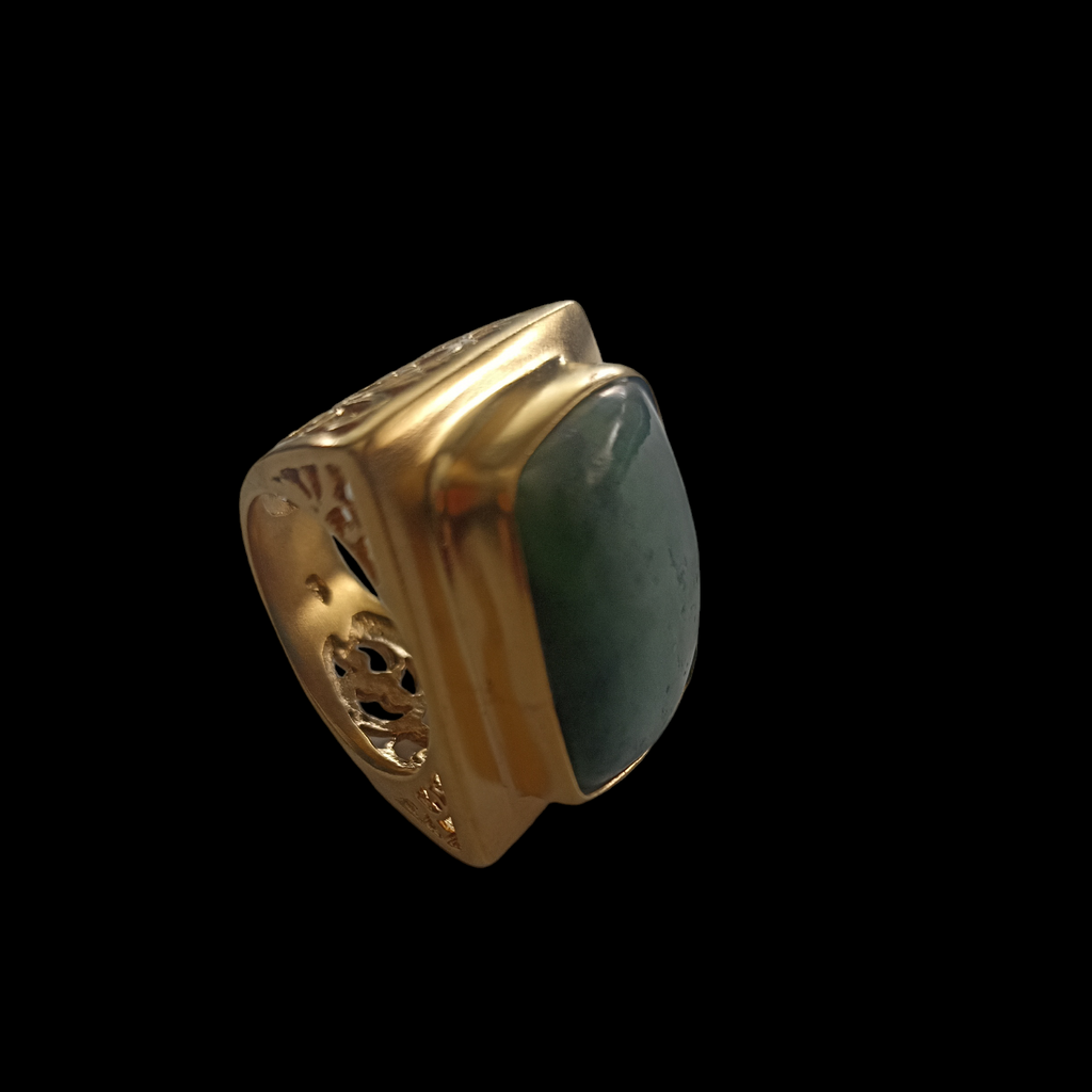 Handmade ring with natural stone