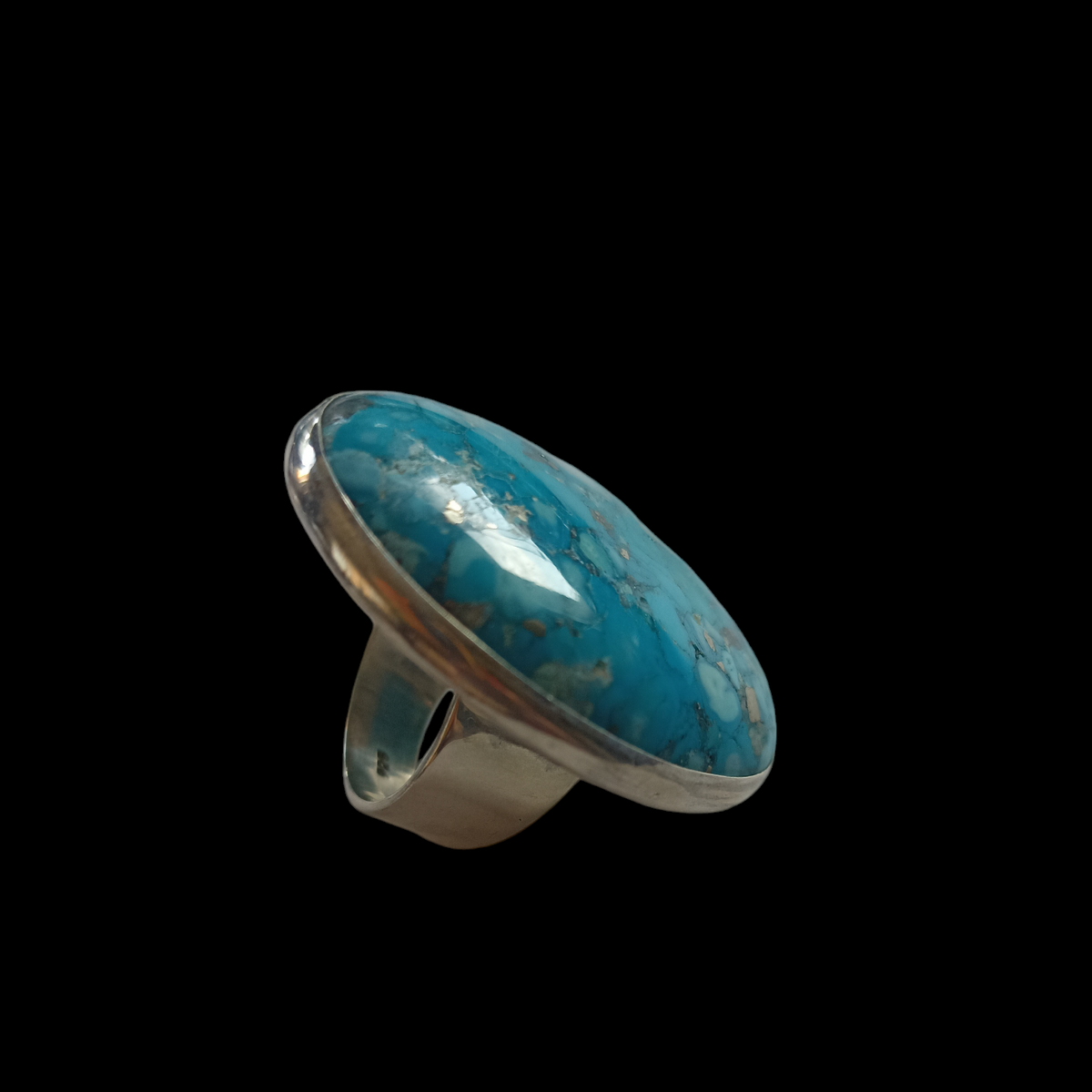 Gold plated ring with turquoise