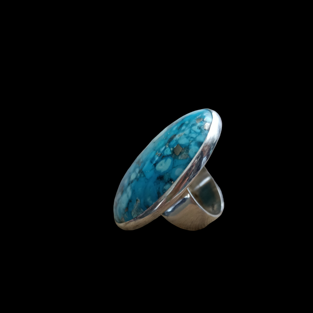 Gold plated ring with turquoise