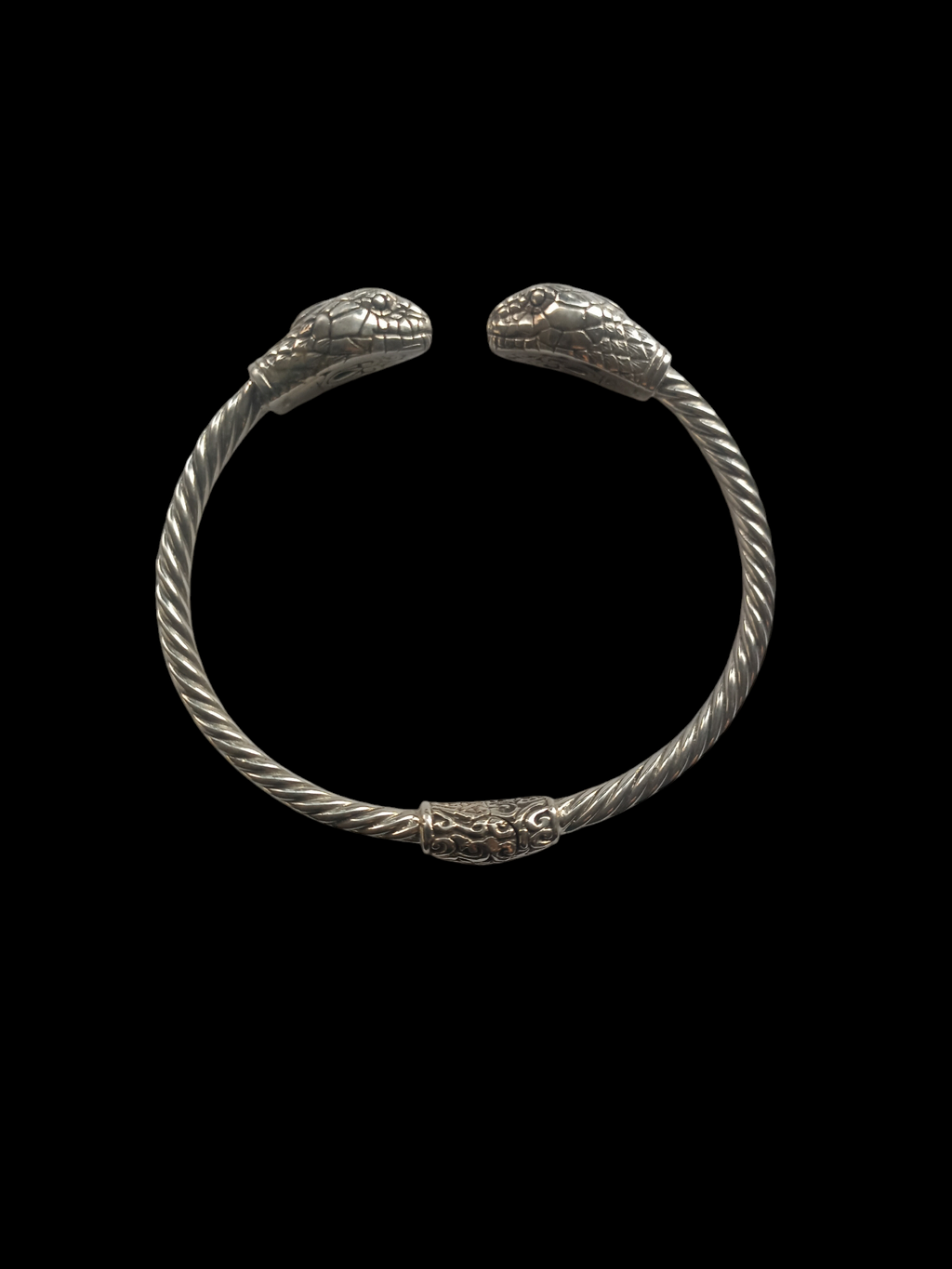 Silver and snake bracelet