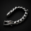 Pulsera dragón de plata
